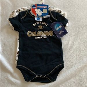 CU Buffs NCAA 2 Pack Onesies 12M